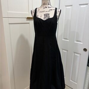 Old Navy Classic Black Linen Long Midi Dress